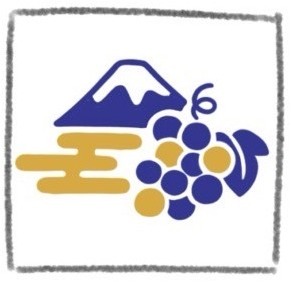 山梨ぶどう産直やまのかみファームのロゴのラフデザインA