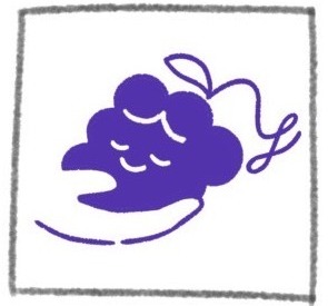 山梨ぶどう産直やまのかみファームのロゴのラフデザインB