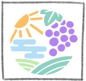 山梨ぶどう産直やまのかみファームのロゴのラフデザインC