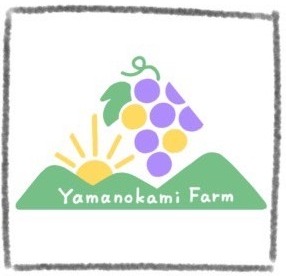 山梨ぶどう産直やまのかみファームのロゴのラフデザインD